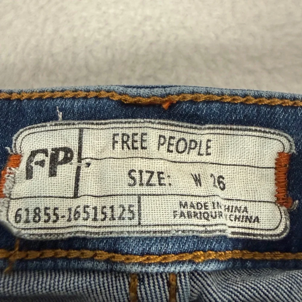 Free People Just Float On Flare Jeans Womens 26 Blue Denim Boho Bell Bottoms